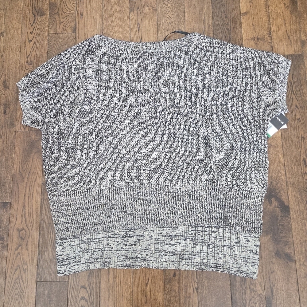 DKNY Jeans Gold Monochrome Knit High-low Top Size Large